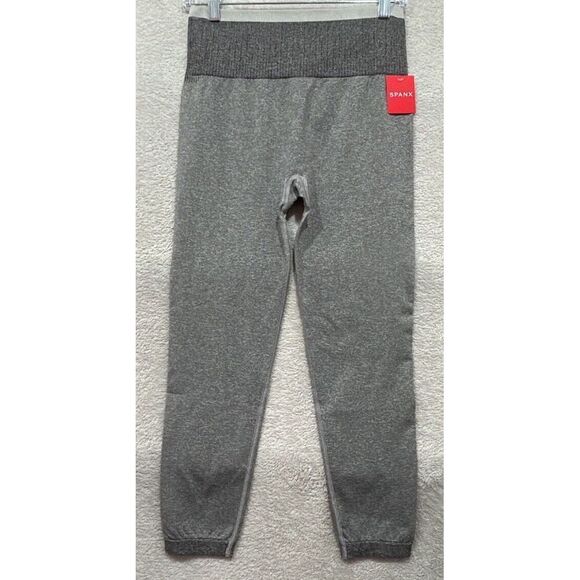 Spanx Seamless Sculpt Chevron Ribbed Leggings Womens Gray Size‎ Large - Picture 1 of 8